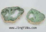 NGC204 50*60mm - 55*75mm freeform druzy agate connectors