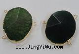 NGC214 30*40mm - 35*45mm freeform agate gemstone connectors