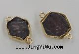NGC222 20*22mm - 25*28mm freeform tourmaline gemstone connectors