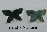 NGC311 22*30mm carved butterfly agate gemstone connectors