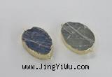 NGC314 18*25mm - 25*30mm freeform labradorite gemstone connectors