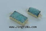 NGC368 15*20mm - 18*30mm freeform druzy agate gemstone connectors