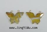 NGC406 30*40mm butterfly agate gemstone connectors wholesale