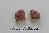 NGC428 12*14mm - 15*18mm freeform druzy agate connectors