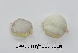 NGC434 20*25mm - 25*30mm freeform druzy agate gemstone connectors