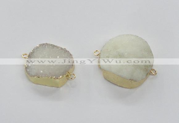 NGC434 20*25mm - 25*30mm freeform druzy agate gemstone connectors