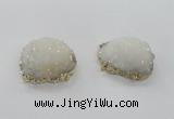 NGC435 25*35mm - 35*40mm freeform druzy agate gemstone connectors