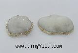NGC436 38*45mm - 45*50mm freeform druzy agate gemstone connectors