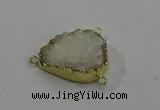 NGC5042 25*30mm - 35*40mm freeform druzy quartz connectors