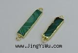 NGC5070 8*35mm - 10*40mm rectangle agate gemstone connectors