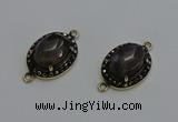 NGC5135 16*20mm oval labradorite gemstone gemstone connectors