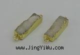 NGC5175 10*30mm - 11*32mm rectangle druzy agate connectors