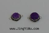 NGC5225 12mm - 14mm freeform druzy agate connectors wholesale