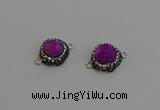NGC5226 12mm - 14mm freeform druzy agate connectors wholesale