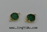 NGC5254 15mm - 16mm coin druzy agate connectors wholesale