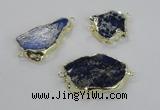 NGC527 20*30mm - 30*40mm freeform sea sediment jasper connectors