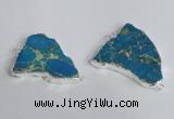 NGC532 20*30mm - 30*40mm freeform sea sediment jasper connectors