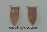 NGC5399 16*35mm - 18*40mm arrowhead rose quartz connectors