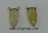 NGC5403 16*35mm - 18*40mm arrowhead lemon quartz connectors