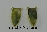NGC5405 16*35mm - 18*40mm arrowhead green rutilated quartz connectors