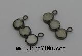 NGC5446 10*30mm druzy agate gemstone connectors wholesale