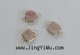 NGC546 8*8mm - 12*12mm square druzy agate connectors wholesale