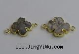 NGC5460 20mm - 22mm flower druzy agate connectors wholesale