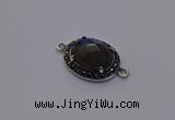NGC5543 16*20mm oval labradorite gemstone connectors wholesale