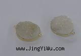 NGC560 18*25mm - 25*30mm freeform druzy agate connectors wholesale