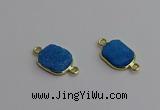 NGC5704 12*16mm rectangle druzy agate connectors wholesale