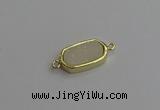 NGC5708 10*16mm freeform plated druzy quartz connectors