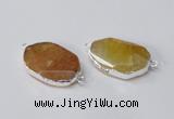 NGC575 18*25mm - 22*30mm freeform agate gemstone connectors