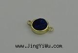 NGC5783 12mm coin plated druzy agate connectors wholesale