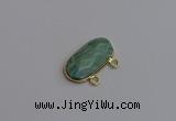 NGC5818 13*25mm faceted oval amazonite connectors wholesale