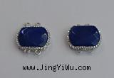 NGC5897 18*22mm freeform agate gemstone connectors wholesale