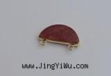 NGC5913 13*26mm moon mookaite gemstone connectors wholesale