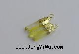 NGC5931 25*28mm - 30*32mm freeform plated white crystal connectors