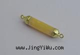 NGC5947 8*40mm tube yellow lace calcite connectors wholesale