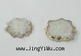NGC600 15*20mm - 30*35mm freeform druzy agate connectors wholesale
