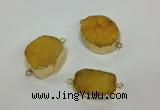 NGC619 15*20mm - 30*40mm freeform druzy agate connectors wholesale
