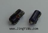 NGC6522 12*25mm tube agate gemstone connectors wholesale