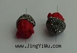 NGC6600 20*28mm buddha cinnabar connectors wholesale