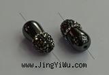 NGC6644 10*22mm teardrop hematite connectors wholesale