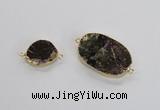 NGC689 15*20mm - 25*35mm freeform tourmaline gemstone connectors