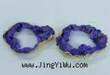NGC702 45*75mm - 60*70mm freeform druzy agate connectors