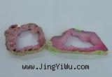NGC703 45*75mm - 60*70mm freeform druzy agate connectors