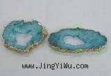 NGC704 45*75mm - 60*70mm freeform druzy agate connectors