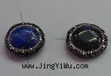 NGC7522 25mm coin lapis lazuli connectors wholesale