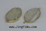 NGC8000 30*40mm - 35*45mm freeform druzy agate connectors