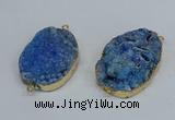 NGC8004 30*40mm - 35*45mm freeform druzy agate connectors